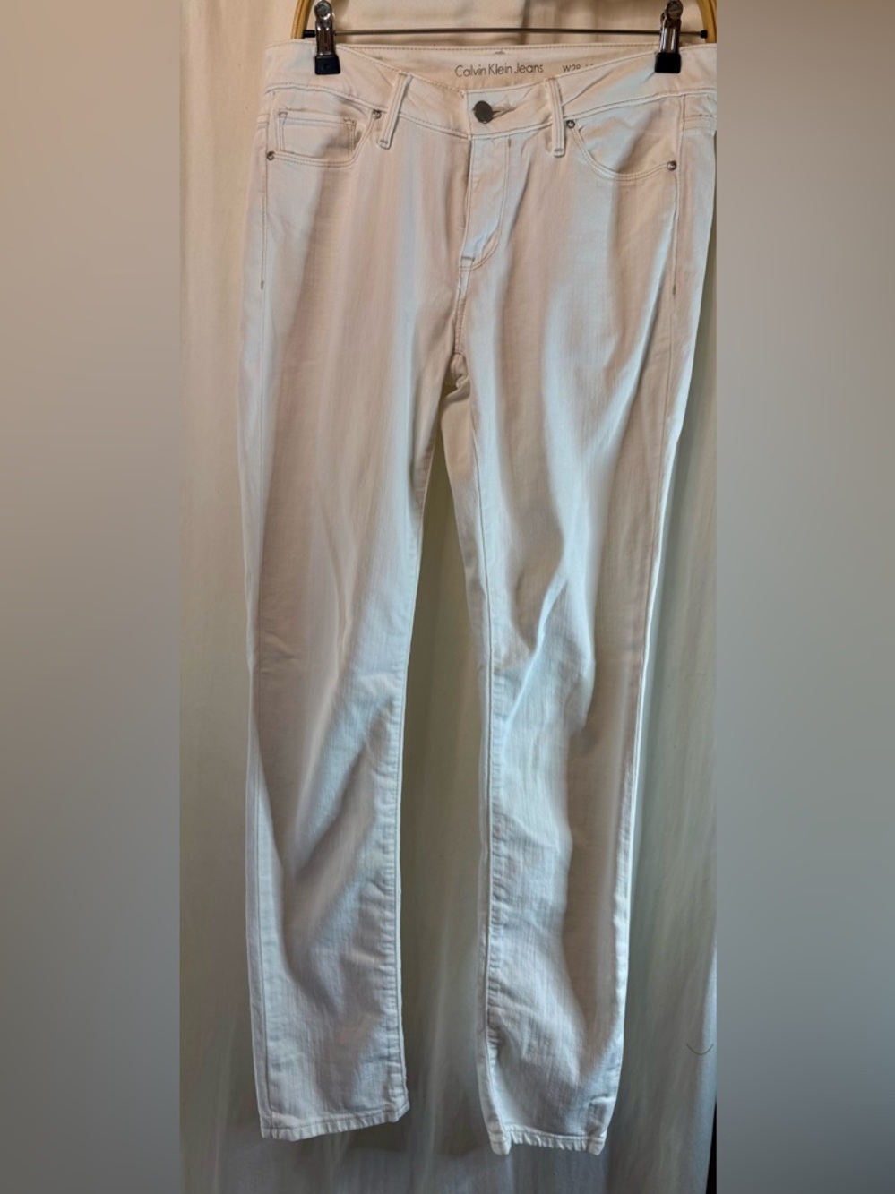 Calvin Klein Jeans Off-White Slim Straight Jeans